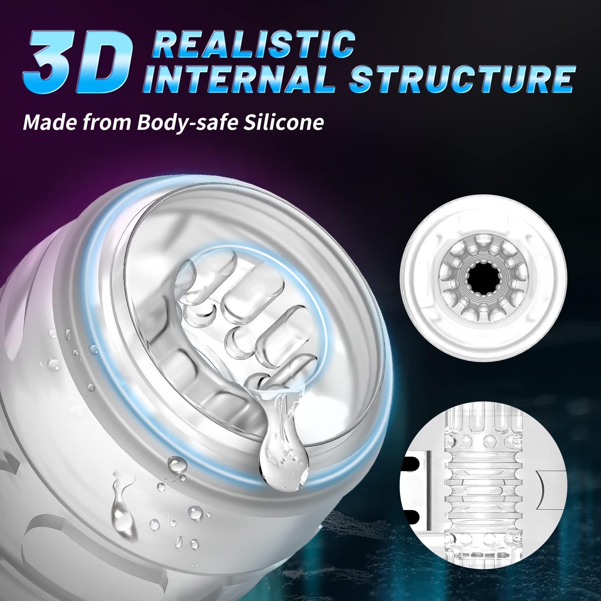 Open-ended Design Hands-Free Squeeze Vibrating Automatic Male Stroker Training Oral Masturbator Cup Sex Toy for Men Masturbating