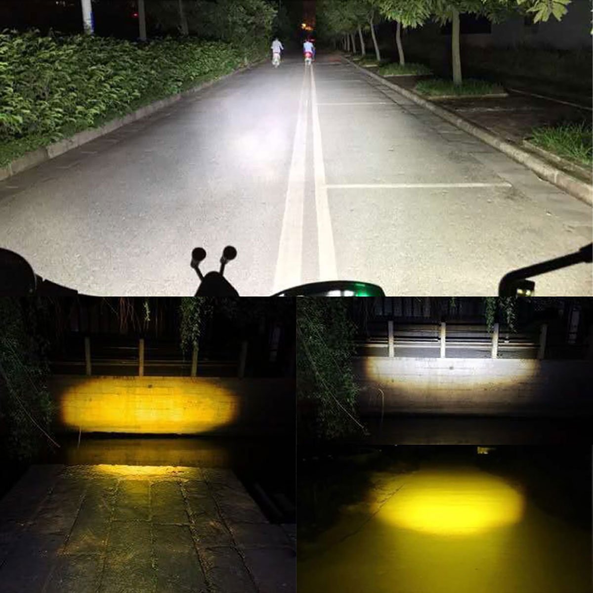 High Brightness DC12-80V Motorcycle Headlight Bulbs BA20D H4 White Amber for Motorcycle Spotlights Bulb
