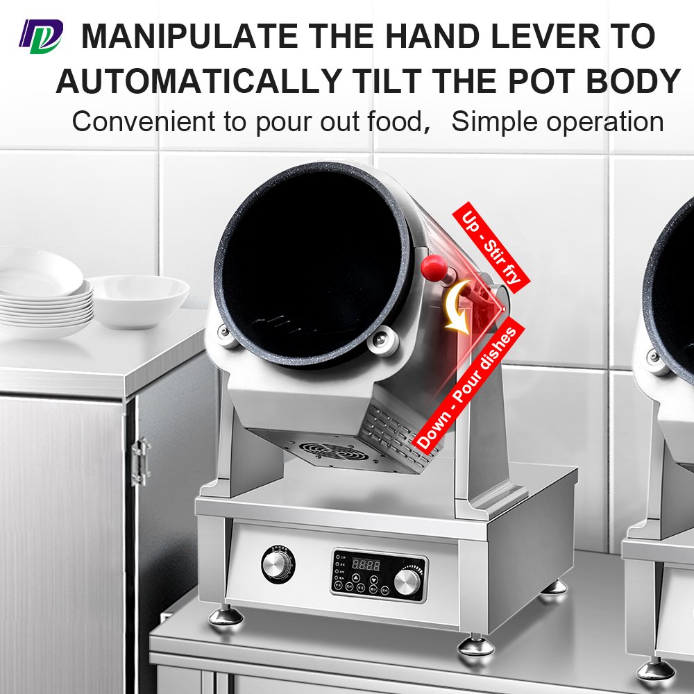 Nut Frying Machine Automatic Stirring Cooker Robot Stir Fry Pan Wok Cooking Machine Robot for Restaurant Hotel School