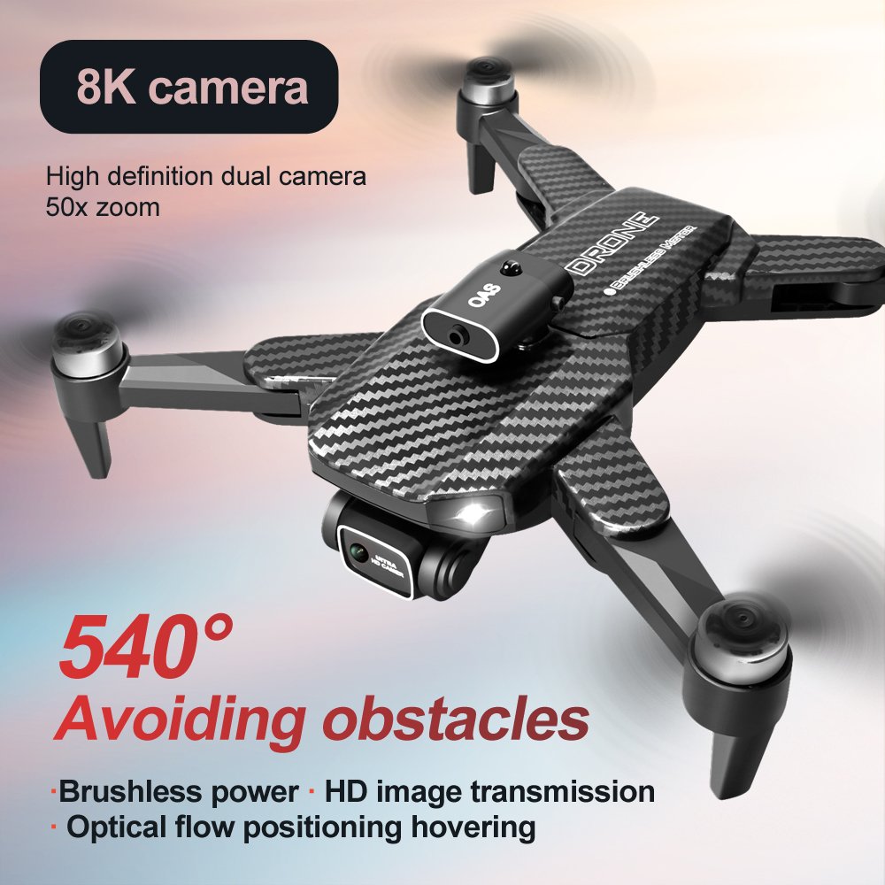 Professional V162 8K HD Dual Camera Mini FPV Obstacle Avoidance LED Brushless Beginner Delivery 2.4G for Kids Outdoor Flying
