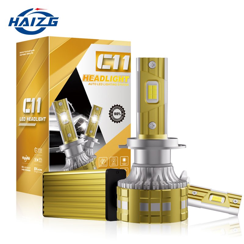 HAIZG High Cost Performance C11 Car LED Headlight 140W 28000LM 6000K H4 H11 9005 9006 Motor Light Auto Lighting Systems