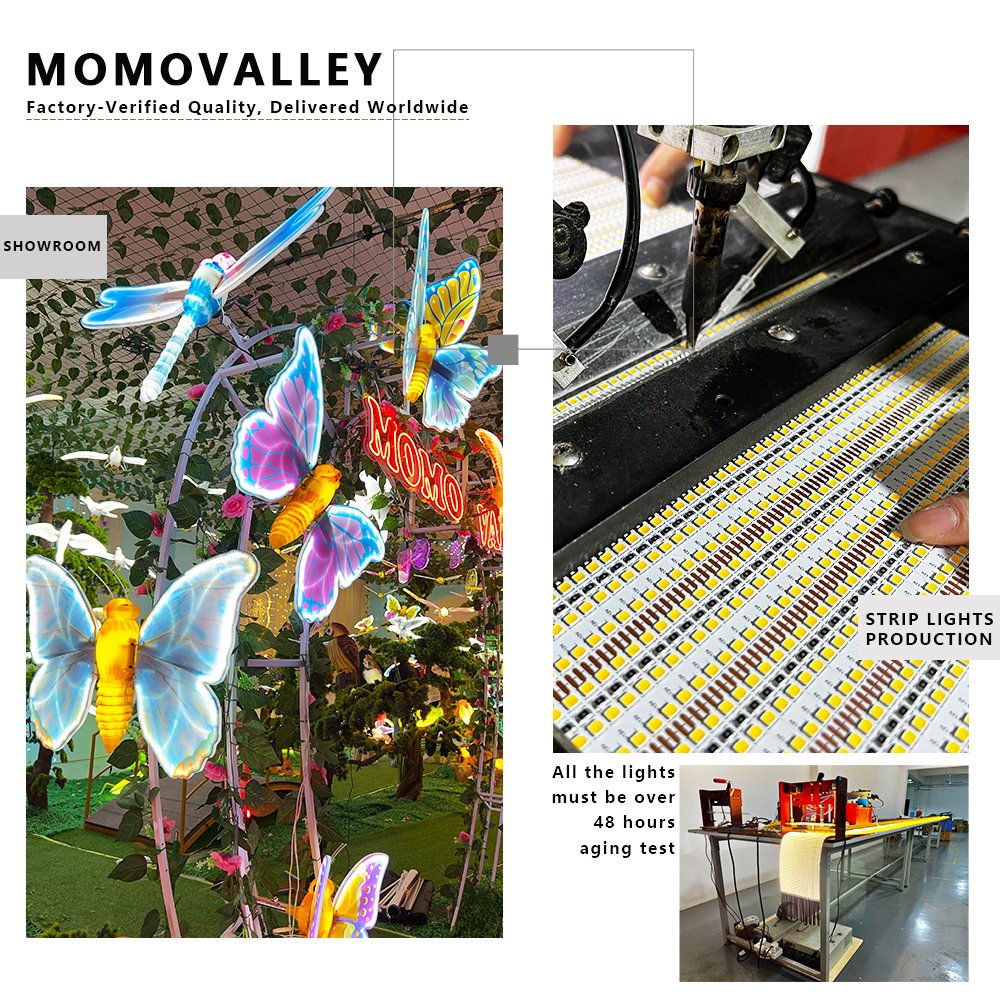 Led Moveable Butterfly Giant Led Light up Led Butterfly for Midsummer Holiday Lighting Halloween Christmas Decoration