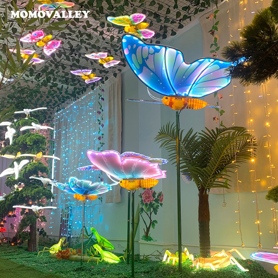 Led Moveable Butterfly Giant Led Light up Led Butterfly for Midsummer Holiday Lighting Halloween Christmas Decoration