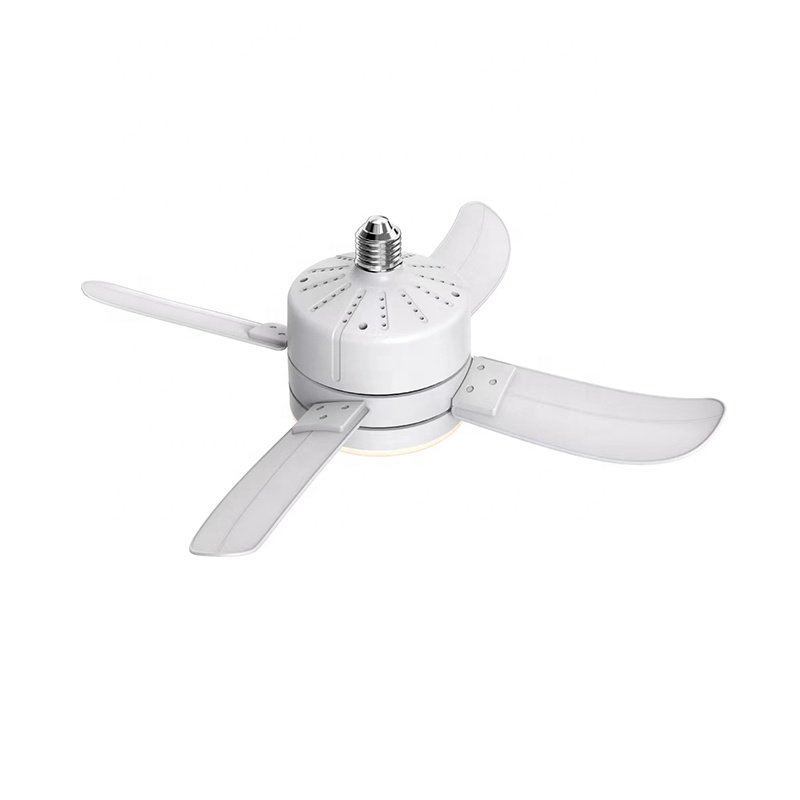 New Remote Control Electric Fan Light E27 Screw Mouth Three Color Dimming Household Led Fan Light Socket Fan Light