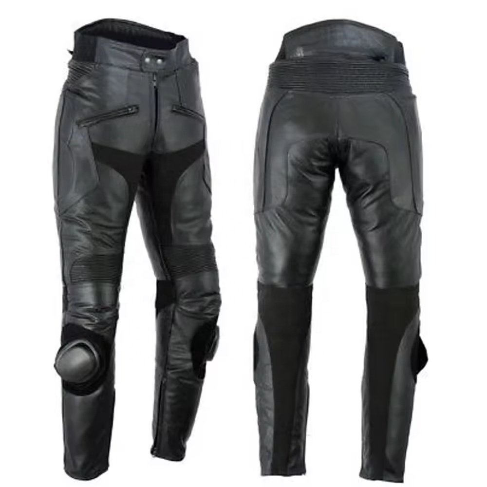 Motor Bike Pants New Professional Racing Leather Pants_ Motorcycle Protection Windproof Knee Apparel Quick Dry Motocross Pants