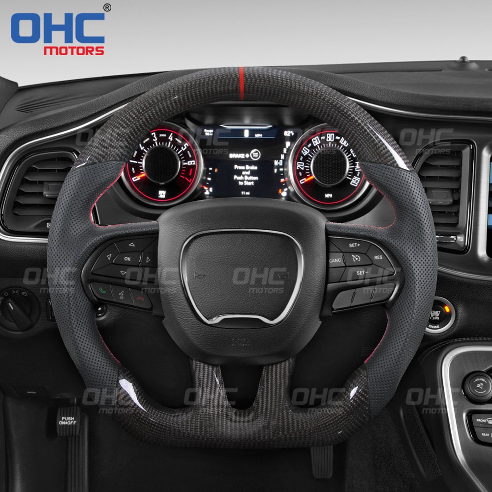 Custom Steering Wheel for Dodge Charger Exhaust Carbon Fiber Steering Wheel Ohc Motors