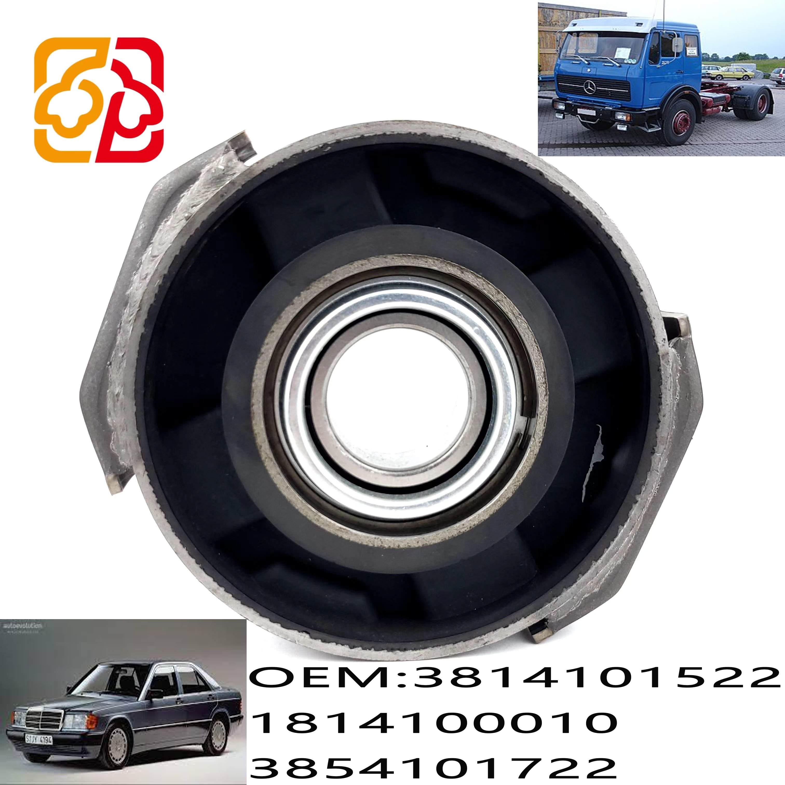 Drive Shaft Center Support Bearing OEM 3814101522 1814100010 3854101722 Suitable for Mercedes-Benz Trucks