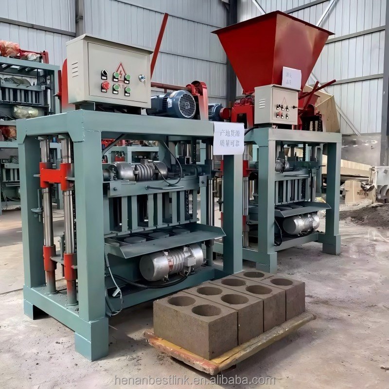 Multifunctional Semi-automatic 4-35B Concrete Block Brick Machine Produce Hollow Brick Cement Brick Machine