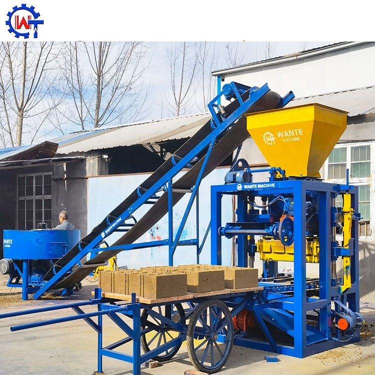 QT4-24 Semi Automatic Concrete Hollow Block Making Machine for Sale Brick Machine