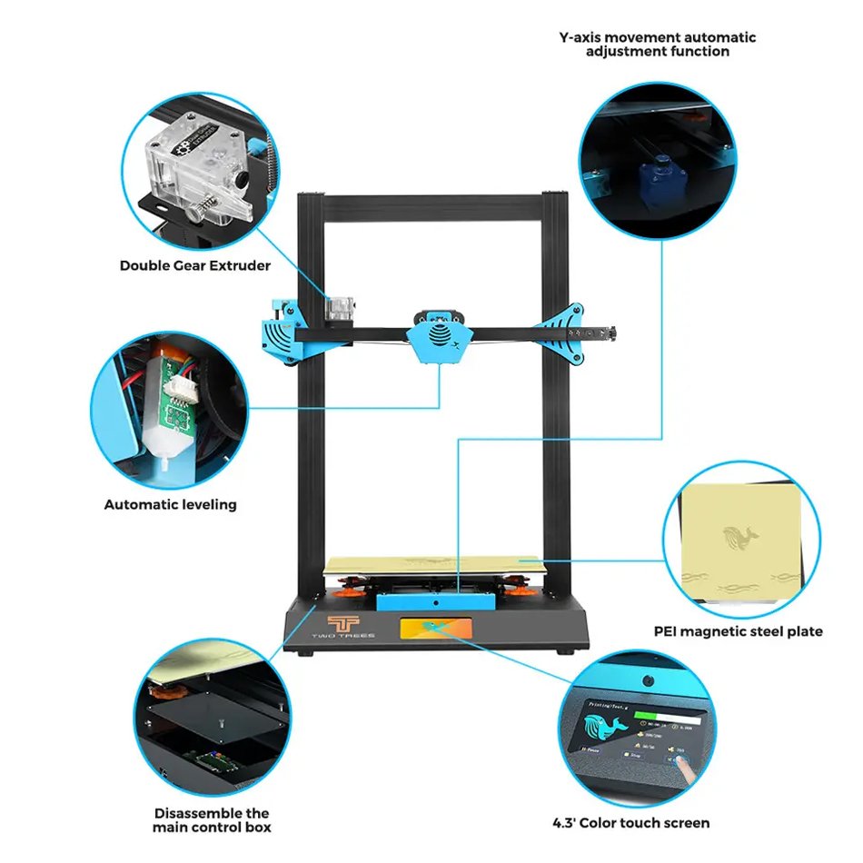 Home Use Plastics Model 3d Printer 30x30x40cm Printing Size Detect Heating Bed Resume Printing Silent Mainboard 3D Printers
