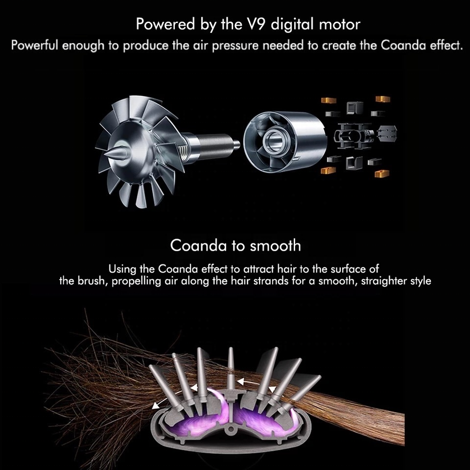 6 in 1 Multi Hair Styler Hot Air Curling Iron Coanda Styler 110V 1000W Multifunctional Hair Styling Tool 6 in 1 Multi Styler