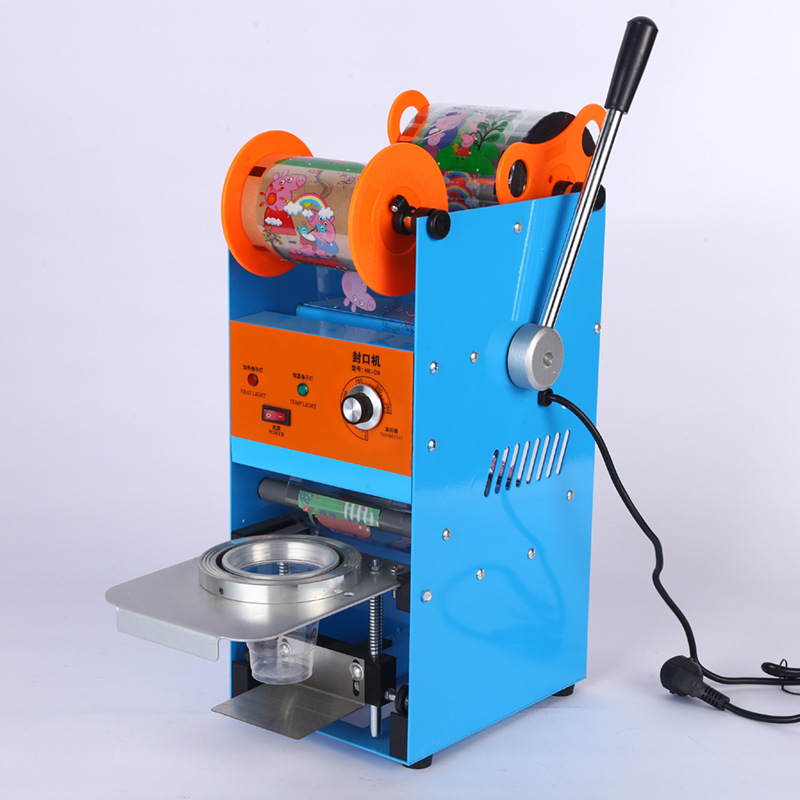 WEIYE Digital Manual Milk Tea Cup Sealer Plastic Cup Sealing Machine Boba Milk Tea Automatic Sealer Machine for extra Small Cup