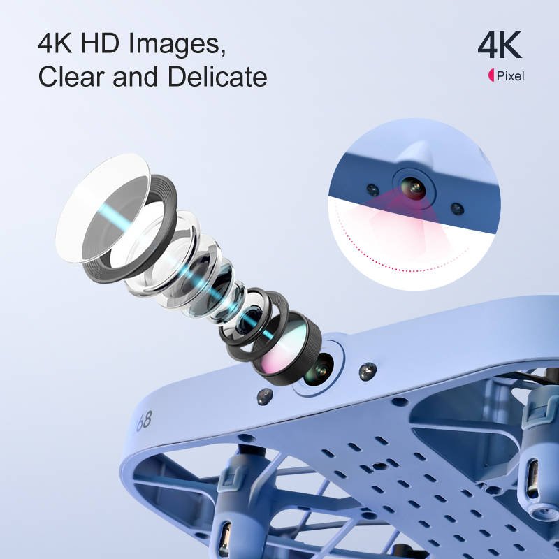 JHD H107 Drone Wifi Fpv Drones with Camera hd 4k Remote Control Helicopter Plane Pocket Quadcopter Christmas Gift for Boys Dron