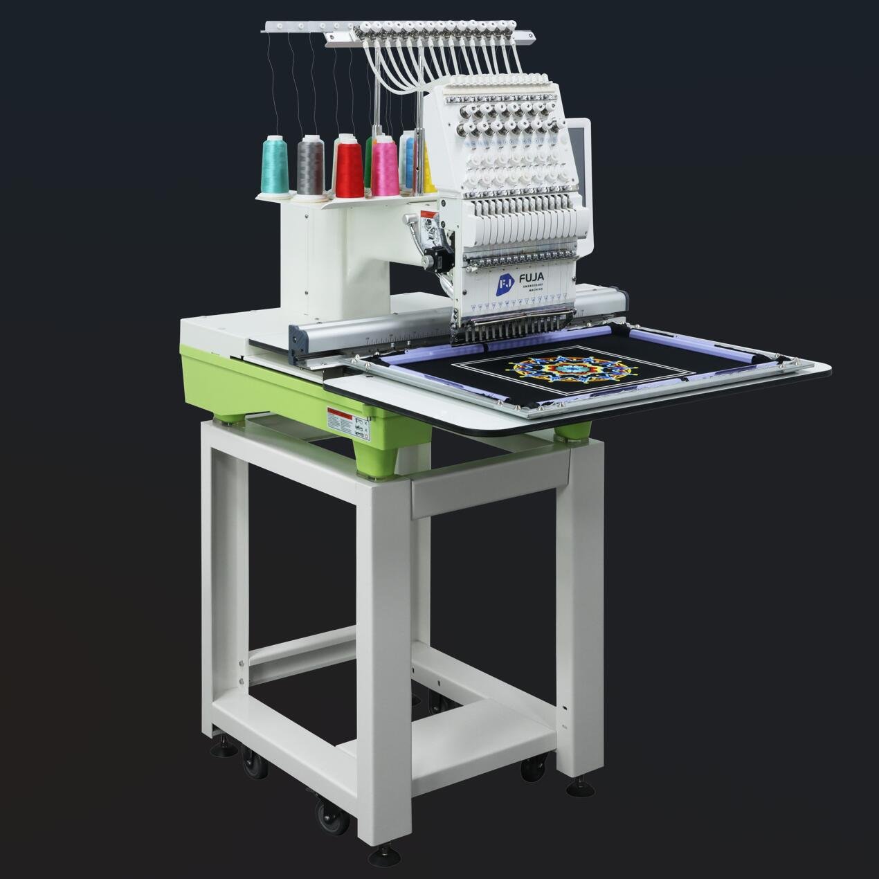 FUJA Single Head Embroidery Machine 12 15 20 Needles High Quality 350*500 Hat Embroidery Machine