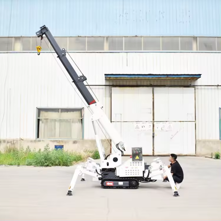 Hydraulic 5ton Crawler Crane Multi-functional 3ton Mini Spider Crane Remote Control Collapsible Spider Crane for Sale