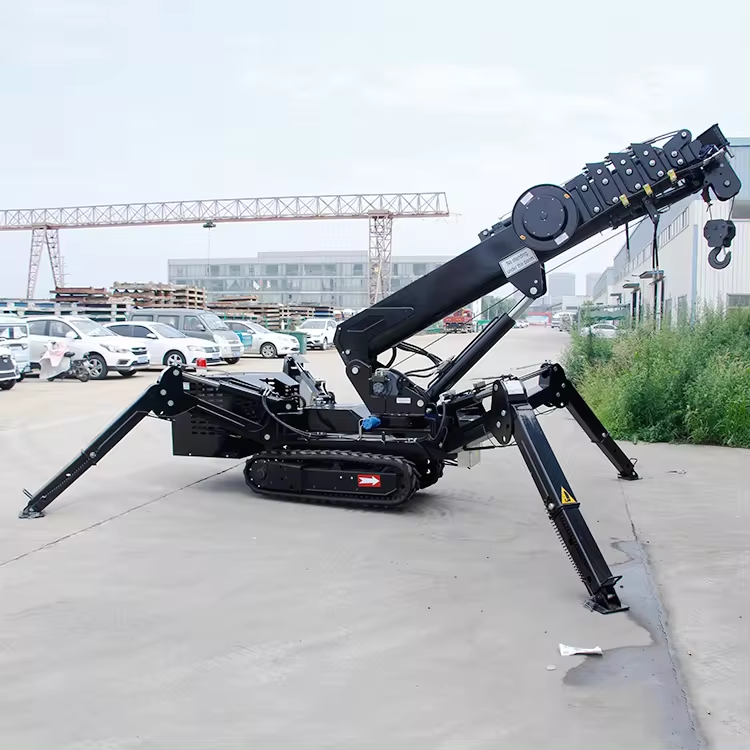 Hydraulic 5ton Crawler Crane Multi-functional 3ton Mini Spider Crane Remote Control Collapsible Spider Crane for Sale