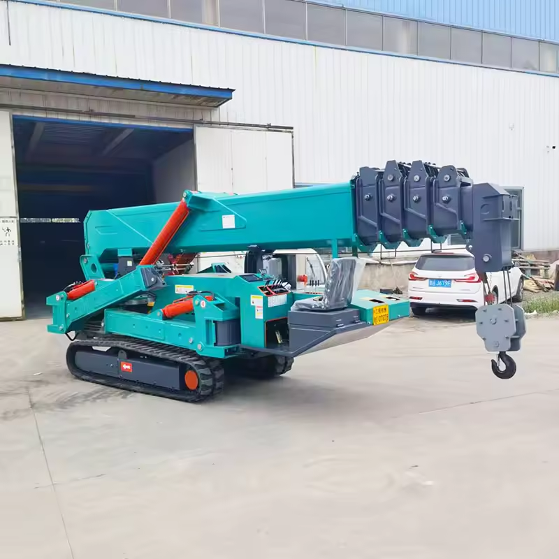 Hydraulic 5ton Crawler Crane Multi-functional 3ton Mini Spider Crane Remote Control Collapsible Spider Crane for Sale