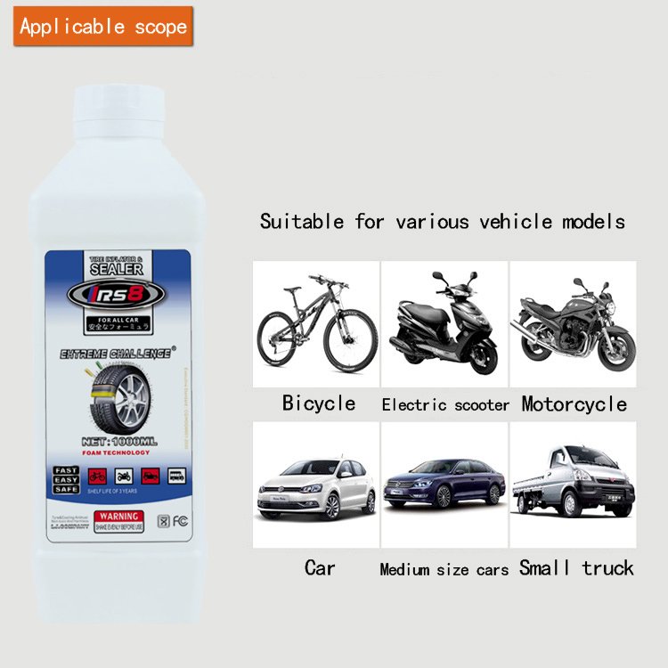 OEM IRS8 1000ML Car Care Motorcycle Bicycle Auto Tire Repair Puncture Liquid Tire Sealant