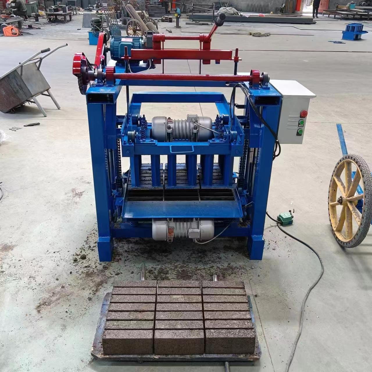 Semi-Automatic Cement Block Making Machine Manual Interlocking Brick Machine Brick Laying Machine Price