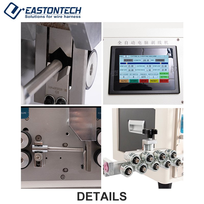 EW-3010 Professional Silent Hybrid Stepper Motor Wire Cutting & Stripping Machine AWG30-12 Cable Cut Peeler