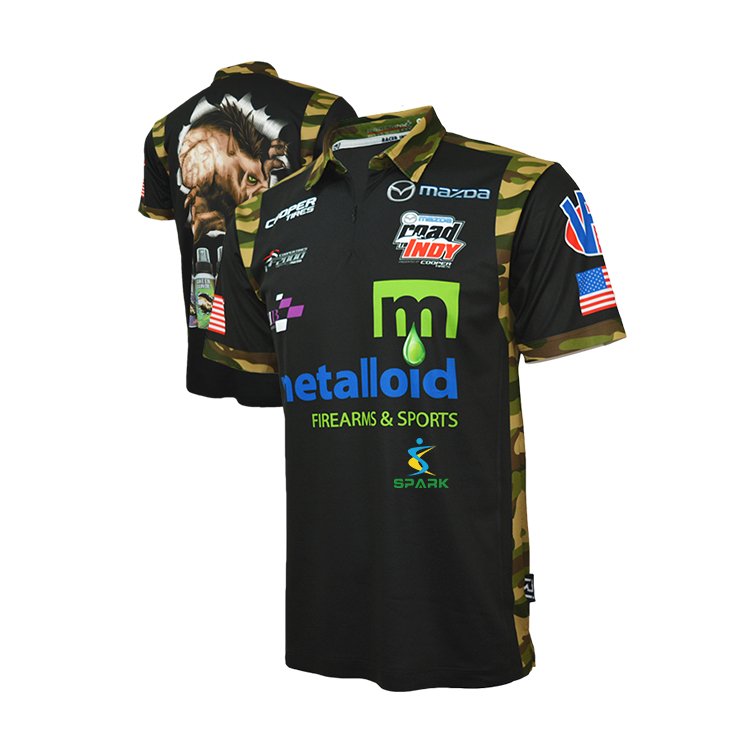 Wholesale Pit Crew Shirt Racing Shirt Customized Design Low Moq Sublimated Racing Polo Shirts