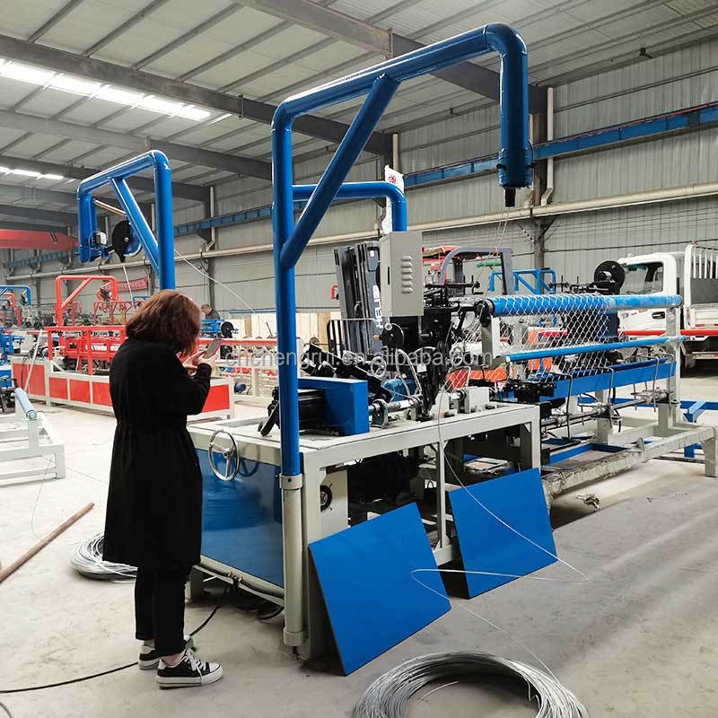 New Model Auto Double Spiral Galvanized Auto Diamond Wire Mesh Netting Making Machine