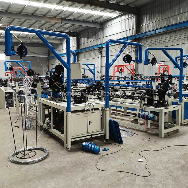 New Model Auto Double Spiral Galvanized Auto Diamond Wire Mesh Netting Making Machine