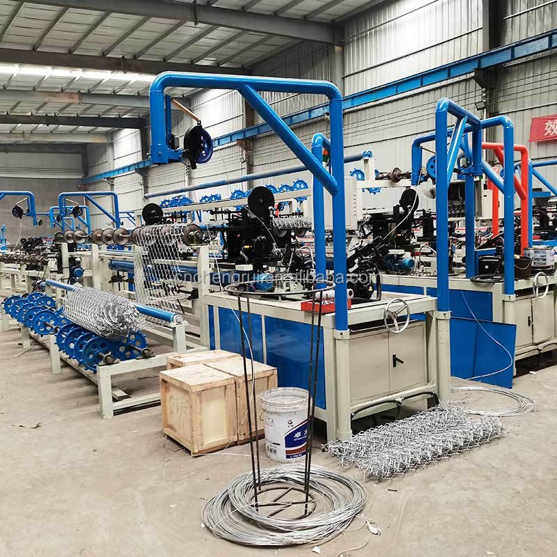 New Model Auto Double Spiral Galvanized Auto Diamond Wire Mesh Netting Making Machine