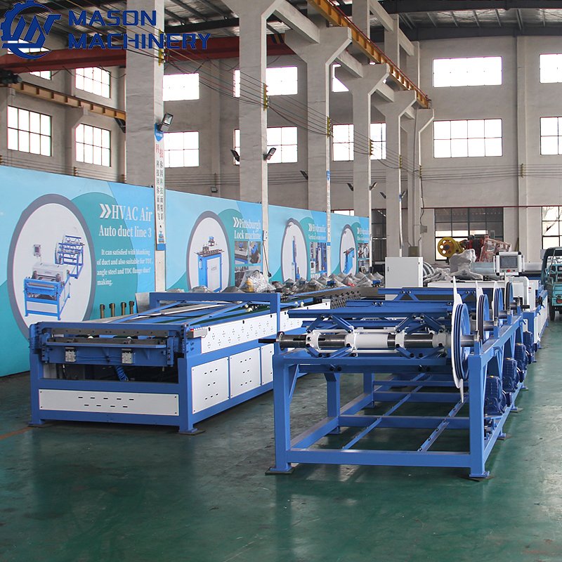 HVAC duct prducing equipment line 5 U Shape Auto Duct Line 5 Air Duct Forming Machine
