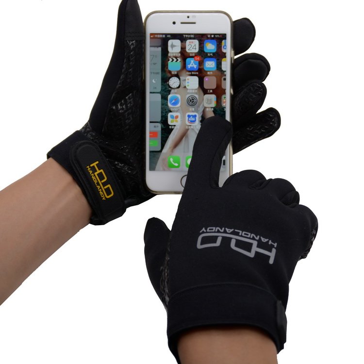 PRISAFETY Cycling Gloves Outdoor Auto Racing Gloves Bike Touch Screen Sport Silicone Palm Anti Slip Waterproof Black Accept OEM