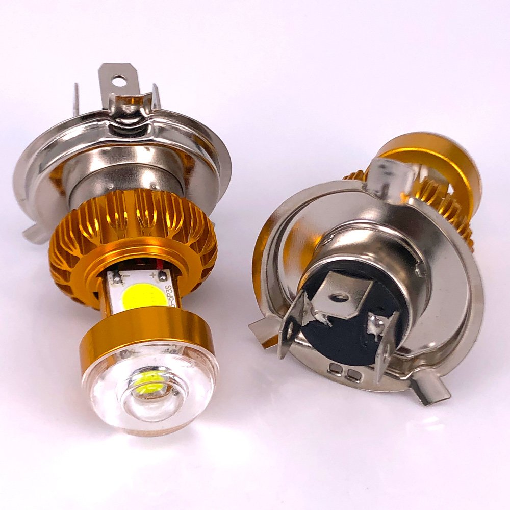 Customization Motorcycle Headlight H4 BA20D P15D COB 12V LED High/Low Beam Led Bulb 2400LM Super Bright Autobike Fog Lamp