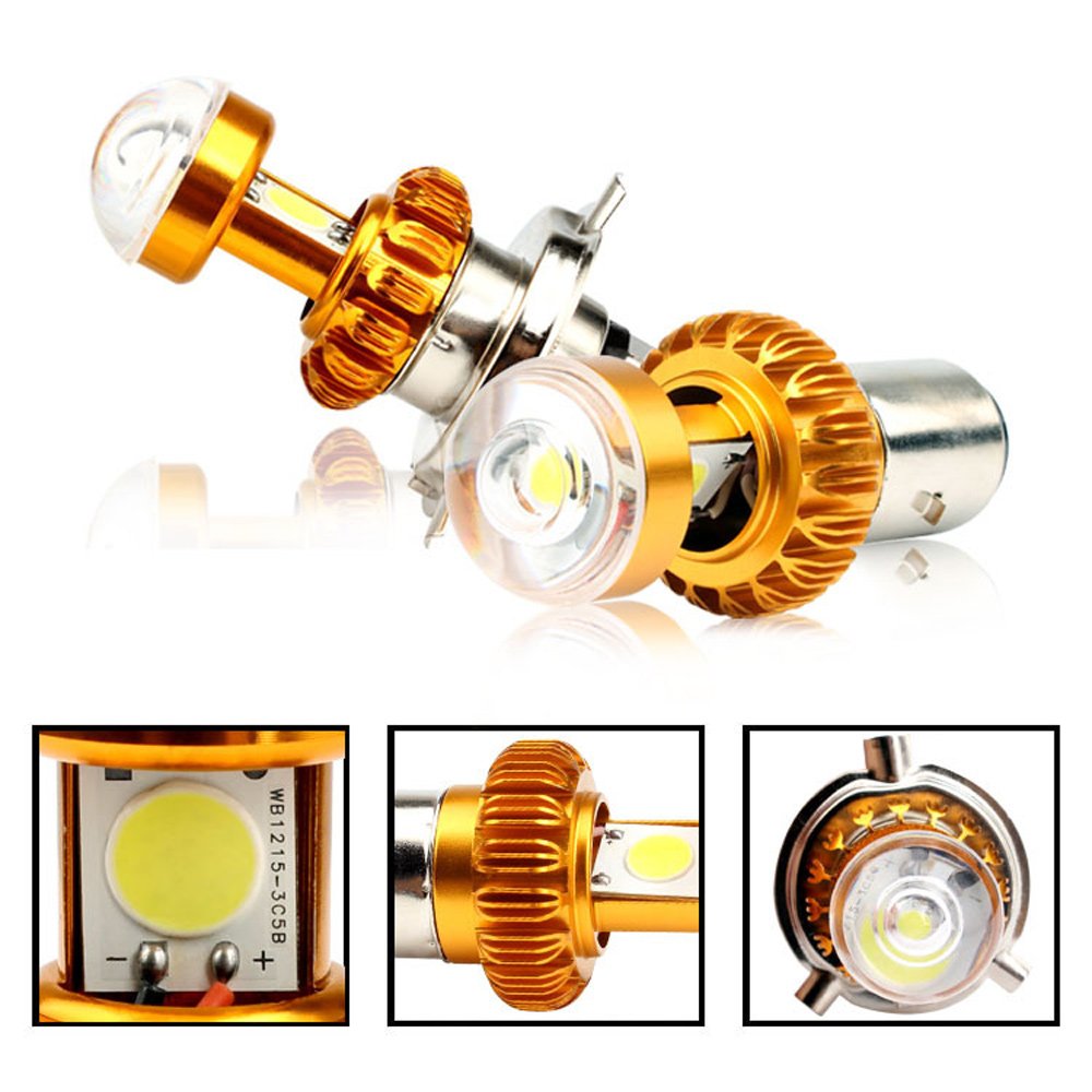 Customization Motorcycle Headlight H4 BA20D P15D COB 12V LED High/Low Beam Led Bulb 2400LM Super Bright Autobike Fog Lamp