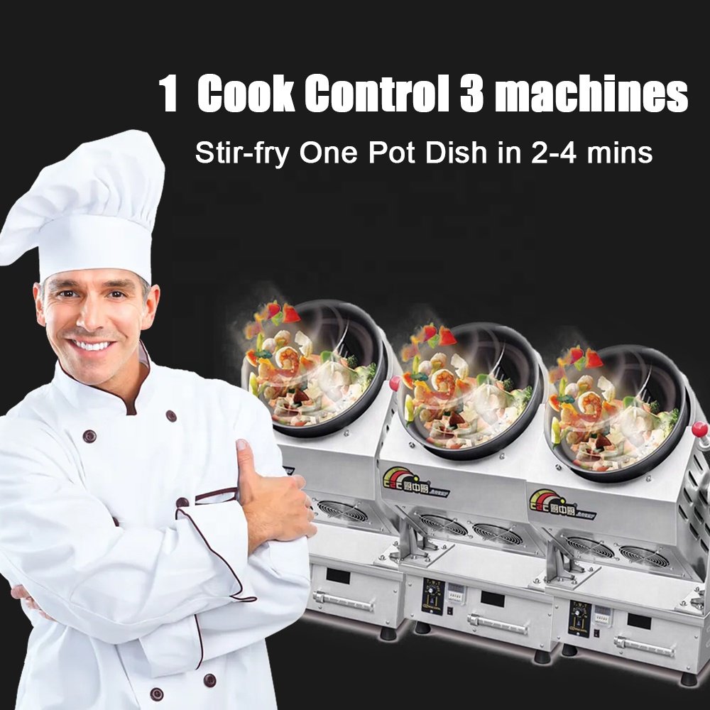 Fried Rice Machine Restaurant Rotating Smart Robot Cooker Wok Chef Automatic Cooking Machine Intelligent Cooking Robot for Hotel