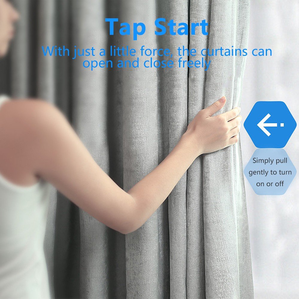 Bingelec Auto Position Wireless Motorized Curtain Motor and Track for Smart Home