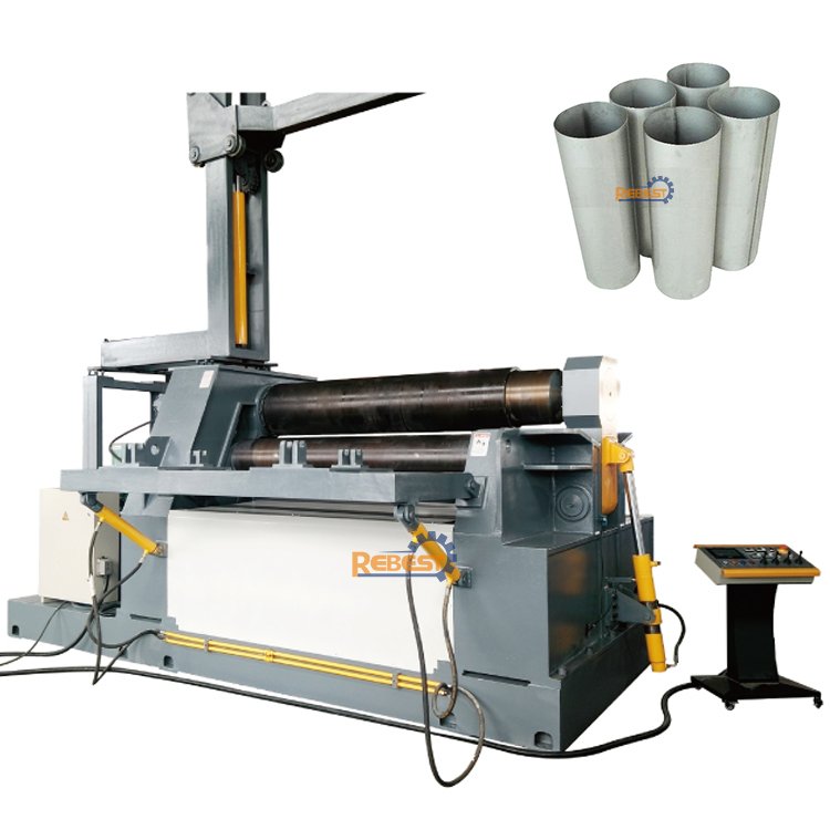 W12 Full-Auto Type 4 Rollers Plate Roll Bending Machine Rolling Machine for 25mm 30mm 35mm 40mm 50mm 60mm 80mmThickness Sheet