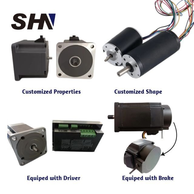BLDC Brushless DC Motor 80mm 24V 48V 310V Power 188W 3000rpm 8 Poles Low Noise for Auto Machines