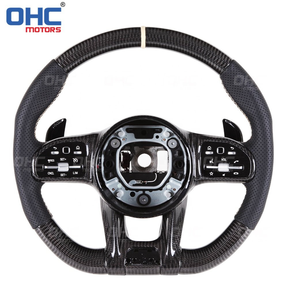 Ohc Motors Carbon Fiber Steering Wheel for Mercedes Benz a C E S G Class Cls W177 W205 S205 W213 W204 Amg Old to New Upgrade