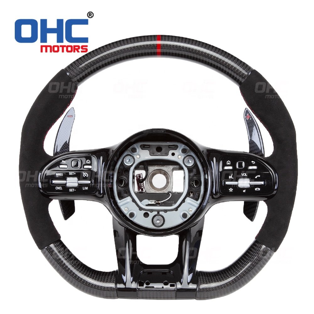 Ohc Motors Carbon Fiber Steering Wheel for Mercedes Benz a C E S G Class Cls W177 W205 S205 W213 W204 Amg Old to New Upgrade