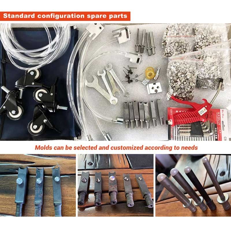 Automatic Pearl Bead Punching Fabric Nail Riveting Sewing Attach Fix Setting Machine for Tool and Clothes