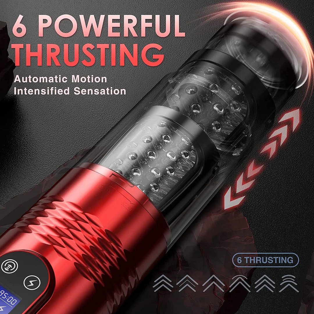 Strong Stimulation Innovative Motors Telescoping Lcd Display Auto Male Masturbator Thrusting Automatic Masturbation Cup for Men