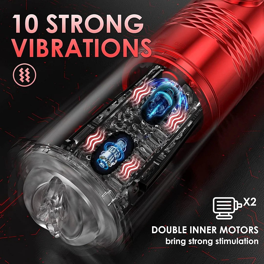 Strong Stimulation Innovative Motors Telescoping Lcd Display Auto Male Masturbator Thrusting Automatic Masturbation Cup for Men