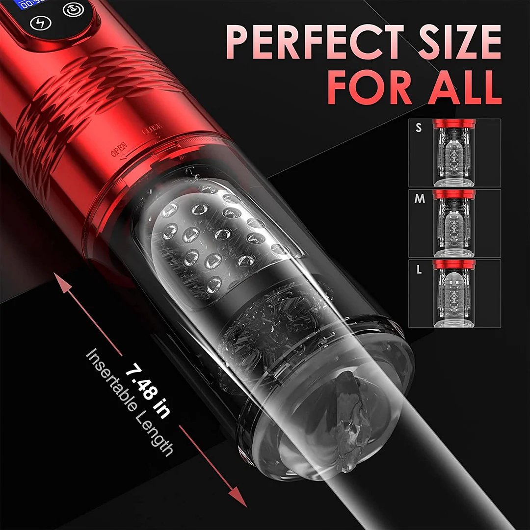 Strong Stimulation Innovative Motors Telescoping Lcd Display Auto Male Masturbator Thrusting Automatic Masturbation Cup for Men