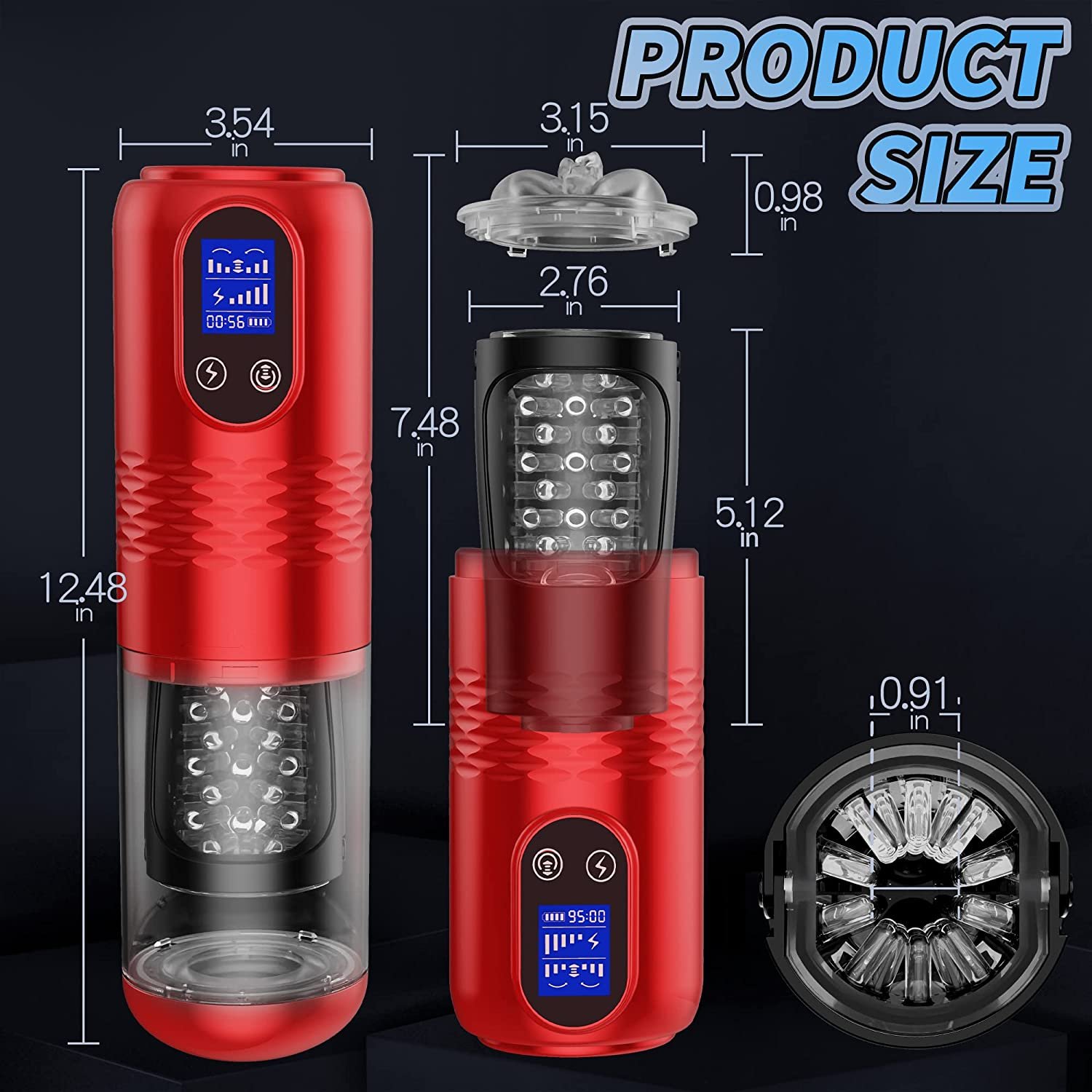 Strong Stimulation Innovative Motors Telescoping Lcd Display Auto Male Masturbator Thrusting Automatic Masturbation Cup for Men