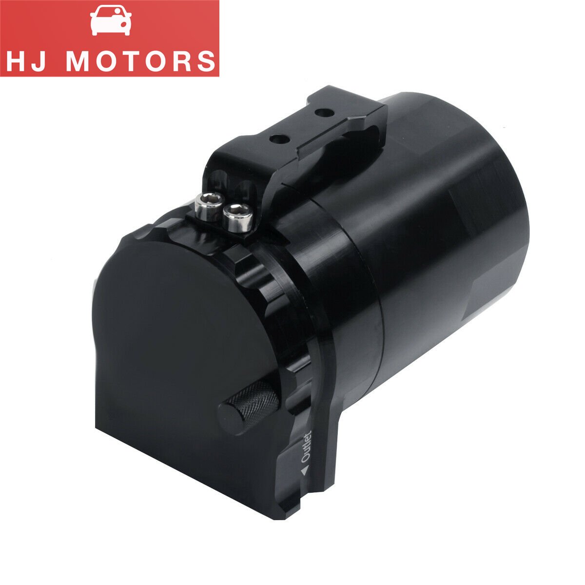 Aluminum Oil Tank Baffled Universal Oil Catch Can Reservoir Breather With Fittings Black Oil Catch Tank