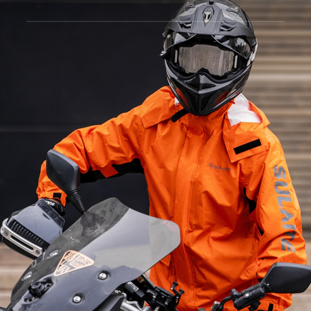 OEM Motor Rainwear Mens Waterproof Motorbike Rain Suit Jacket Reflective Raincoats for Motorcycle Riders