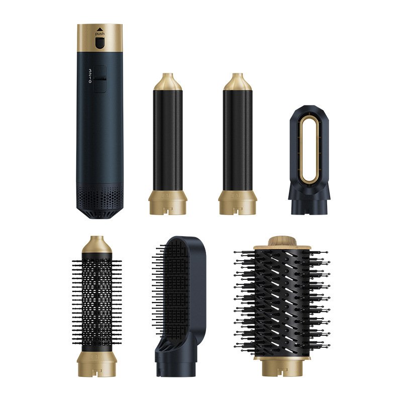 Professional Rotating Air Wrap Hair Curling Iron Gift Set 6 in 1 Hair Dryer Hair Curler Brush Comb Straightener Multi Styler
