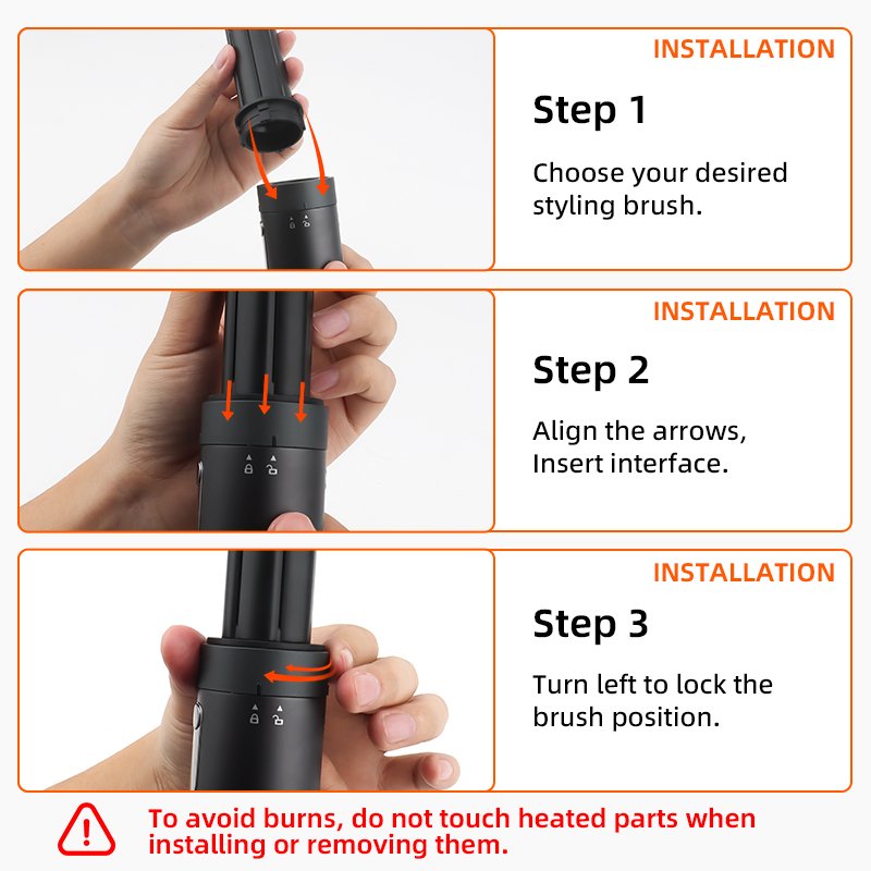 Factory Customization Hot Air Styling Brush Faster Drying Hair Dryer 7 in 1 High Speed Hair Dryer Auto Air Curler Set