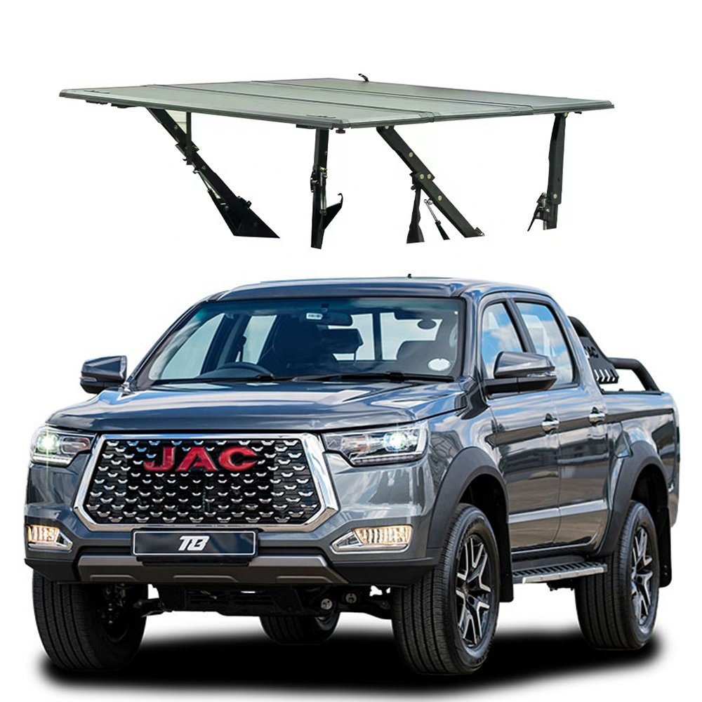 Pickup Tonneau Cover Hard Aluminum Lift-up Tri-fold Bed Cover for Great Wall Poer Cannon Motor Fengjun 4/5/6 Ford