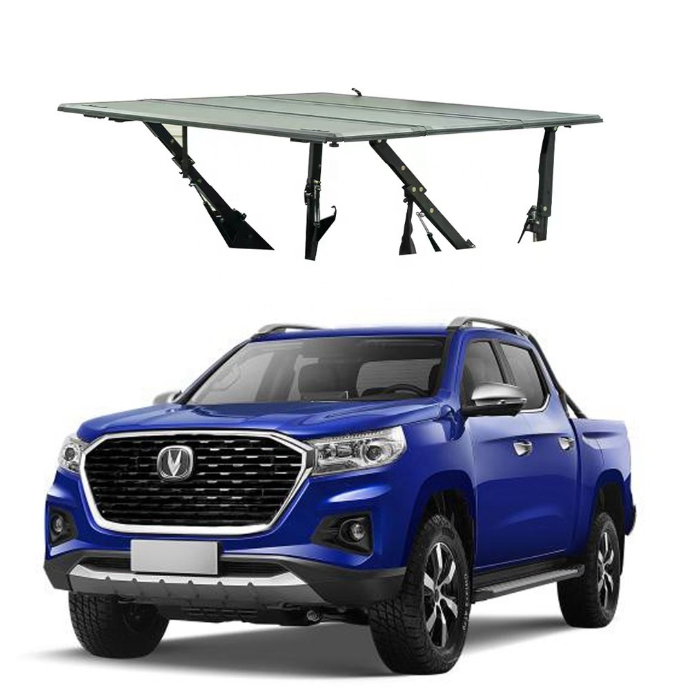 Pickup Tonneau Cover Hard Aluminum Lift-up Tri-fold Bed Cover for Great Wall Poer Cannon Motor Fengjun 4/5/6 Ford