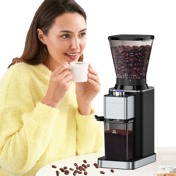 Dc Motor Super Fine Set 304 for Sale Premium Luxury With Coarseness Settings Coffee Bean Grinder